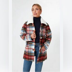 The Great Cabinmate Toggle Jacket in Woodsy Plaid color